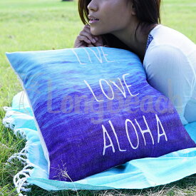 [SEVEN ISLAND] 【PC-017】ピローカバー Pillow Covers/Live Love Aloha リブ ラブ アロハ【ピローカバー】【クッションカバー】【アロハ】【ハワイ】【ALOHA】【HAWAII】【セブンアイランド】【SS0604】