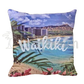 [SEVEN ISLAND] 【PC-073HI】ピローカバー Pillow Covers/Waikiki ワイキキ【ピローカバー】【クッションカバー】【アロハ】【ハワイ】【ALOHA】【HAWAII】【セブンアイランド】【WAIKIKI】