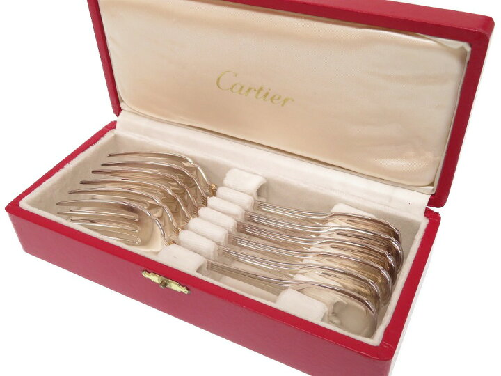 楽天市場】未使用 カルティエ トリニティ フォーク 6本セット 食器 