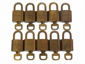10点セット ルイ ヴィトン カデナ パドロック 南京錠 ゴールド 鍵付き 鍵 カギ メタル LV 【中古】 LOUIS VUITTON