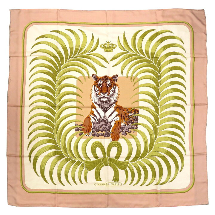 楽天市場】新品同様 エルメス カレ140 王者の虎 TIGRE ROYAL 
