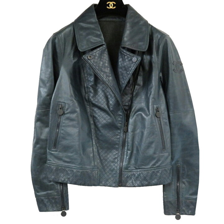 楽天市場】シャネル ライダース ダブル レザージャケット P43495C00177 
