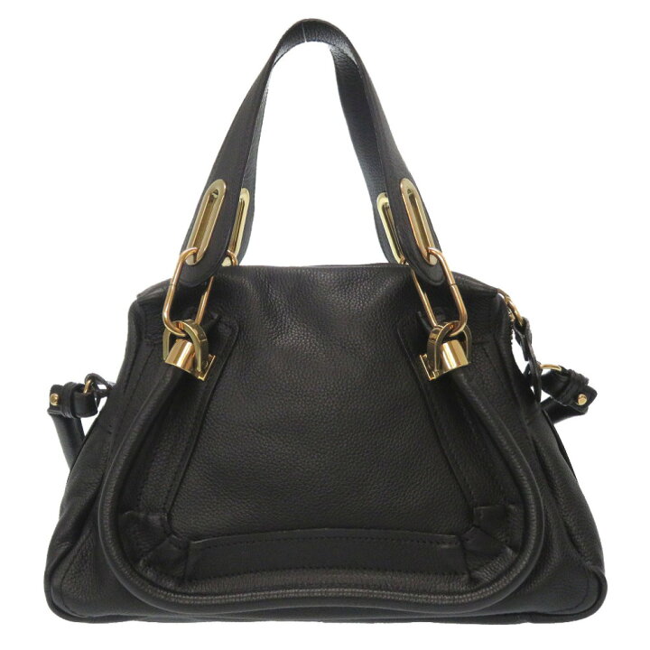 楽天市場】美品 クロエ パラティ スモール レザー ブラック 2WAY 
