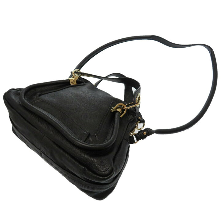 楽天市場】美品 クロエ パラティ スモール レザー ブラック 2WAY 