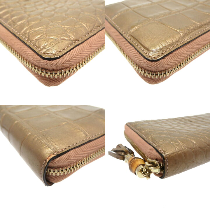 楽天市場】グッチ クロコダイル バンブー ピンク 307984 ラウンド  