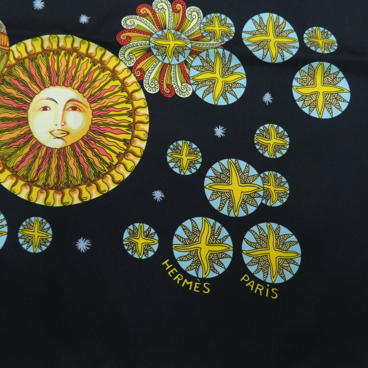 楽天市場】美品 エルメス カレ90 LE ROY SOLEIL 太陽王 シルク100 