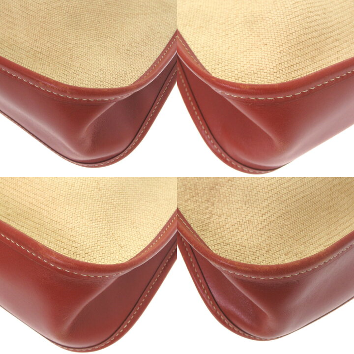 楽天市場】美品 エルメス ヴェスパPM ストロー ベージュ ゴールド金具  