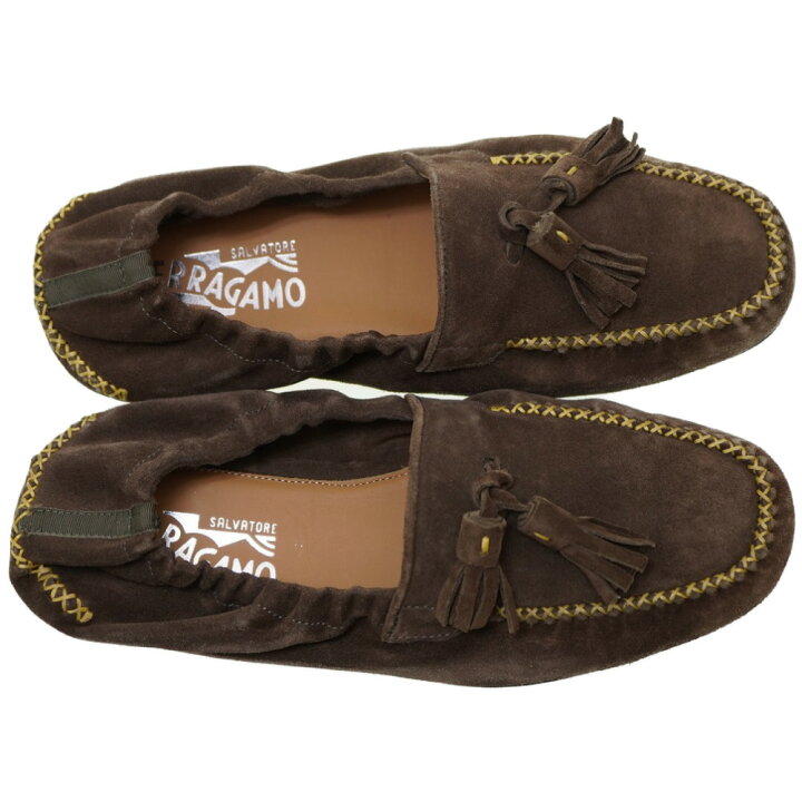 楽天市場】新品同様 フェラガモ Fabrizio タッセル ローファー 