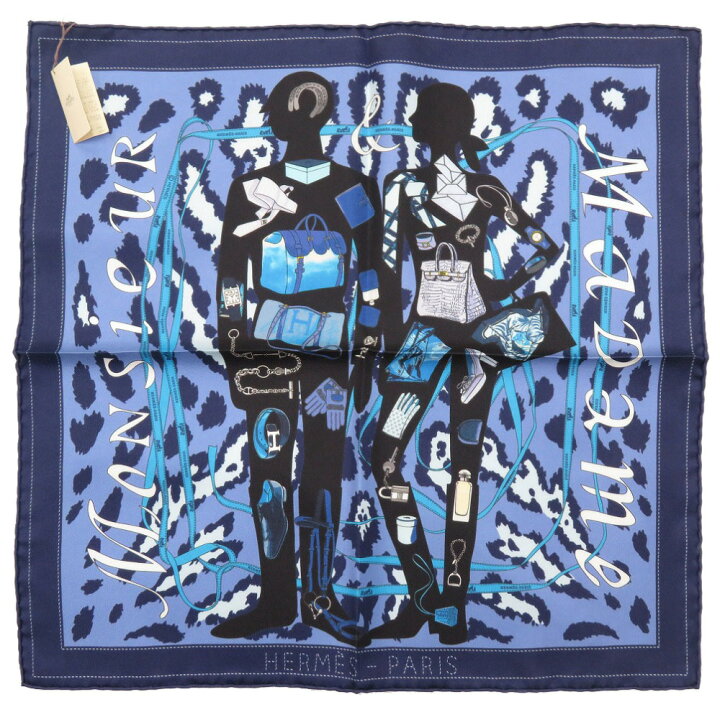 楽天市場】美品 エルメス カレ40 MONSIEUR ET MADAME ムッシュ＆マダム  