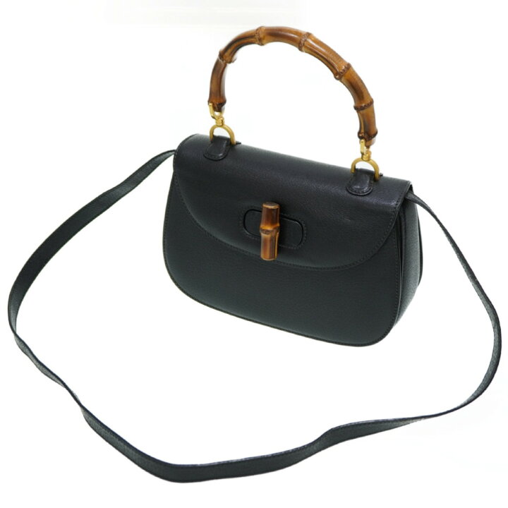 楽天市場】美品 グッチ バンブー ショルダー ハンド バッグ レザー 