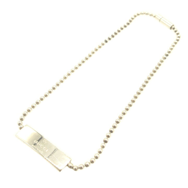 楽天市場】グッチ 2連 ボールチェーン プレート シルバー925 シルバー 