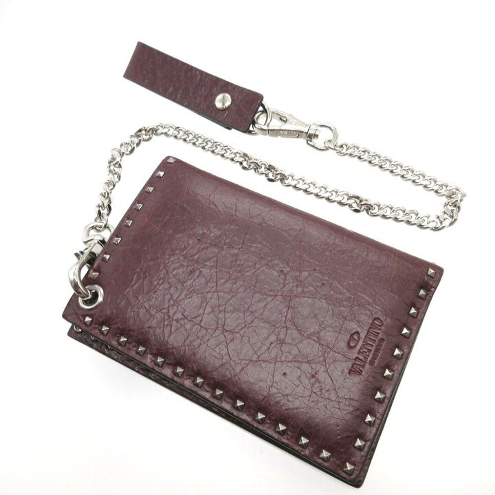 楽天市場】美品 ヴァレンティノ ロックスタッズ レザー ボルドー 