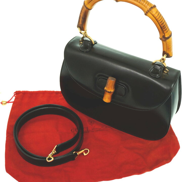 楽天市場】美品 グッチ バンブー ショルダー ハンド バッグ レザー 