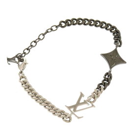 美品 ルイ ヴィトン LV インスティンクト M00508 ロゴ シルバー ブラック ブレスレット アクセサリー LV 0416 【中古】 LOUIS VUITTON