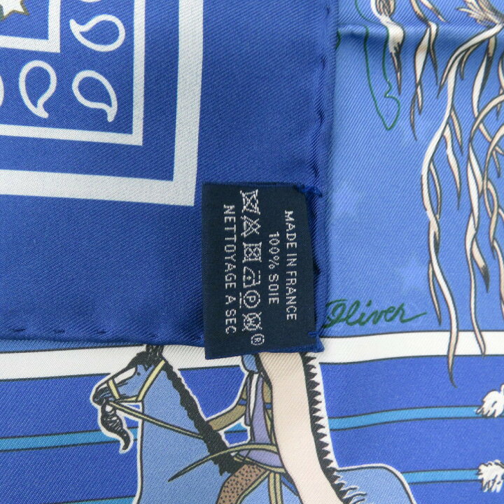 楽天市場】新品同様 エルメス カレ90 Pani la Shar Pawnee double face  