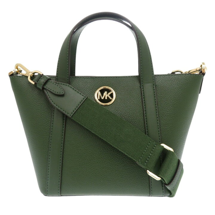 楽天市場】美品 マイケルコース MKロゴ 2way レザー グリーン  