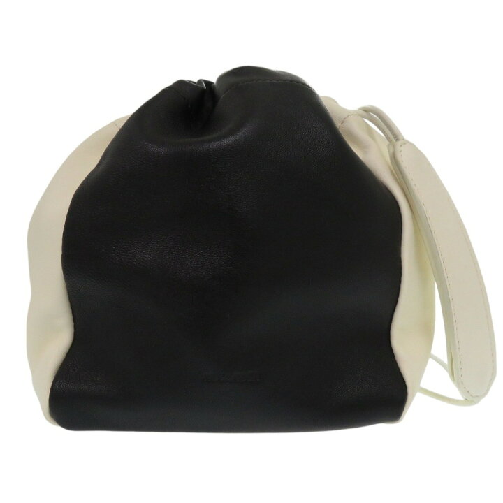 楽天市場】美品 ジルサンダー ドローストリング 巾着 J08WG0010 レザー  