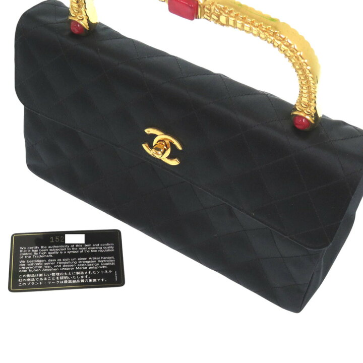 楽天市場】希少 美品 シャネル ゴールドハンドル ストーン シルク 