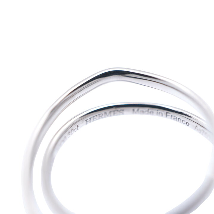 楽天市場】エルメス ヴェルティージュ クール ダイヤ 0.30ct K18WG #50  