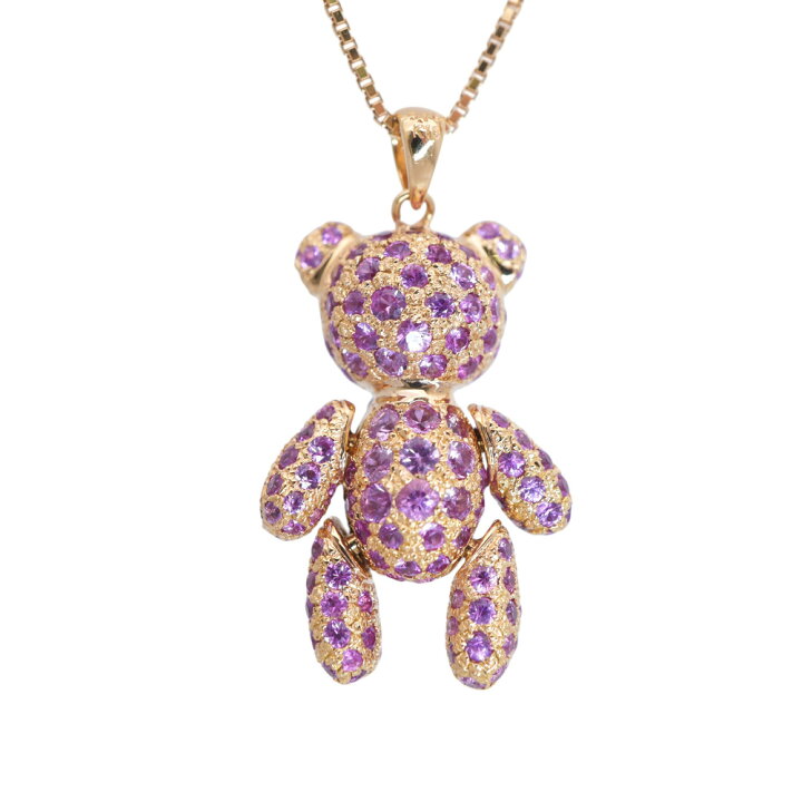 楽天市場】美品 ベアー モチーフ K18PG ピンクサファイア5.10ct 