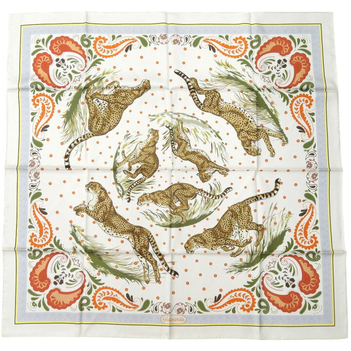 楽天市場】未使用品 エルメス カレ90 ダブルフェイス GUEPARDS BANDANA 