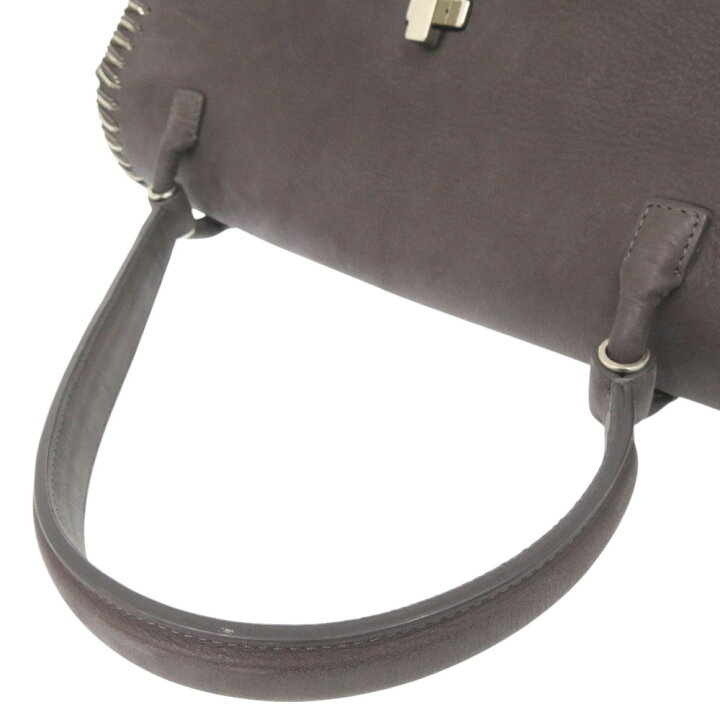 楽天市場】美品 オルチアーニ レザー グレー 2WAY ハンドバッグ 