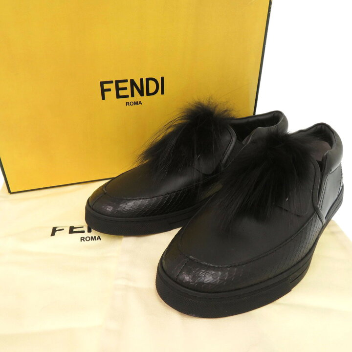 楽天市場】未使用 フェンディ モンスター 7E1068 サイズ7 パイソン 