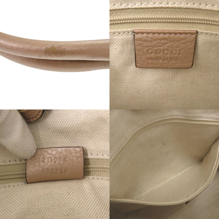 楽天市場】美品 グッチ スーキー トートバッグ 211944 レザー ベージュ  