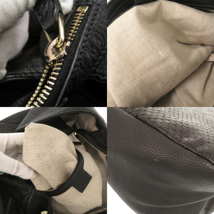 楽天市場】美品 グッチ グリニッジ 257050 パイソン レザー ブラック  