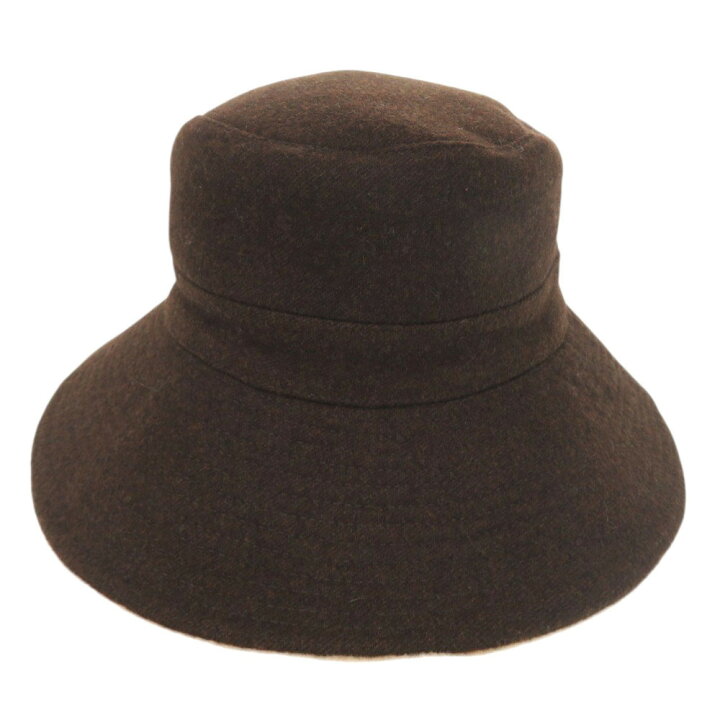 楽天市場】美品 エルメス サイズ58 カシミヤ ウール アンゴラ ブラウン 