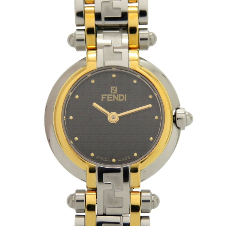 楽天市場】美品 フェンディ 760L SS ブラック ゴールド シルバー 