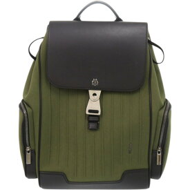 美品 リモワ NEVER STILL バックパック キャンバス レザー カーキ 緑 リュック デイパック 0357【中古】RIMOWA