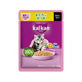 【同梱不可】【12個セット】マースジャパン カルカンパウチ　12ヵ月までの子ねこ用　まぐろ入りかつお 60g