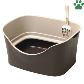 ボンビアルコン ボンビアルコン 【同梱不可】ボンビアルコン ラクラク猫トイレWブロック　Mサイズ　ブラウン