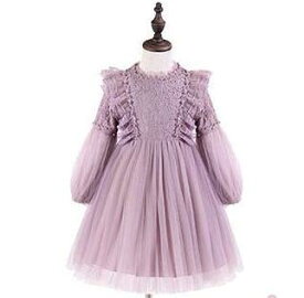 部分即納 子供 ドレス 長袖 ピアノ発表会 子供服 女の子 ワンピース レース チュール キッズ フォーマル ジュニア 七五三 こどもの日 卒業式 通園 通学 薄手 110 120 130 140 150 160