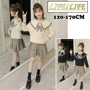 子供服 セットアップ スーツ 女の子 卒園式 入学式 フォーマル 長袖 制服 リボン キッズ スーツ オシャレ トップス スカート 卒業式 入園準備 小学校 卒園式 七五三 受験 結婚式 バースデー