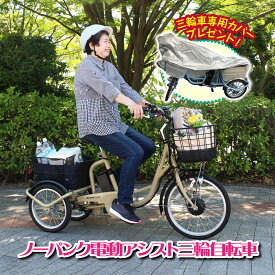 【自転車カバー付き】 ミムゴ 電動自転車 三輪 自転車 アクティブプラス ノーパンク 電動アシスト三輪自転車 MG-TRM20APN 電動アシスト自転車 シニア 高齢者 三輪自転車 三輪車 電動アシスト ノーパンクタイヤ スイング機能 TSマーク 電動 アシスト おすすめ 送料無料