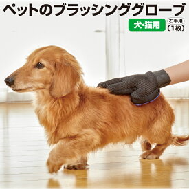 犬猫用ブラッシンググローブ グルーミング 右手用 グローブ ペット用品 手袋 ベットブラシ ポイント消化 送料無料