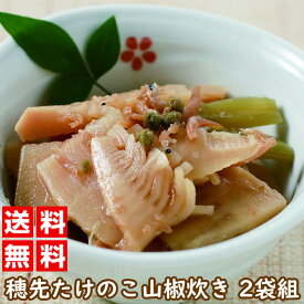 【 訳あり アウトレット クリアランス 】 【賞味期限：2025年8月28日】穂先竹の子山椒炊き 2袋組たけのこ 山椒 炊き合わせ 煮物 和食 送料無料
