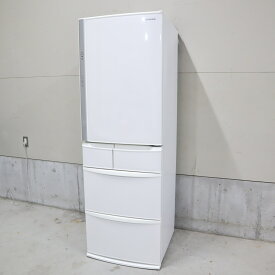 【中古】関東地域限定 Panasonic パナソニック 大型冷蔵庫 NR-EV41S5-W 411L エコナビ R60062