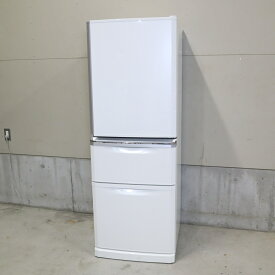 【中古】三菱 MITSUBISHI 冷凍冷蔵庫 MR-C34Y-W 335L 2人暮らし 3人暮らし 4人暮らし以上 300L以上 大型 静音 霜取り不要 自動霜取り 大収納 3ドア おすすめ 大容量 棚 安い サイズ R60084