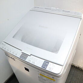 【中古】シャープ 洗濯乾燥機 プラズマクラスター ES-PX8D-S 洗濯8kg 完全乾燥4.5kg 送料無料 プラズマクラスター槽クリーンコース ECOeyes 光センサー 穴なしサイクロン洗浄 パワフルシャワー 温風プラス洗浄 ガンコ汚れ サッと予洗い シワ抑え R80045