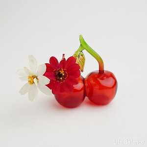 �K���X�@�u���@�t�����[�x�[�X�@DECO Glass Cherry �@�`�F���[�@ I04-3135