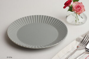 【作山窯】SAKUZAN Stripe プレート丸皿M グレー U20029