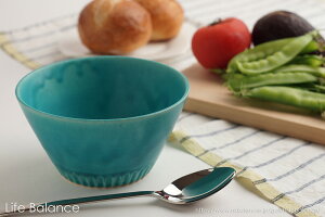 【作山窯】SAKUZAN Stripe ボウル ターコイズ U20011(貫入あり)