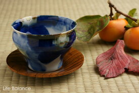 波佐見焼　敏彩窯　煎茶　藍花　（茶托含まず）