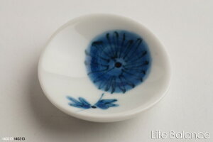 有田焼 珍味箸置(丸) 染付唐草