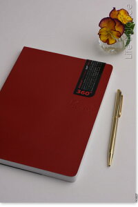 銀座 伊東屋 ZEQUENZ ノートジークエンス 360 方眼 スリム ノート L (レッド) ZQ055