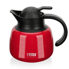 TYESO公式店 保温ポット魔法瓶 0.75リットル 1リットル卓上ポット真空断熱 ステンレスポット茶 コーヒー ポット携帯 保温保冷 ストレーナー付き 750ml 1000ml 旅行 レジャー 釣り オフェスポット 職場ポット 業務用ポット