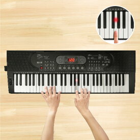 光った鍵盤をなぞるだけ ガイド機能付き 電子ピアノ 光る鍵盤キーボード 電子ピアノ ガイド鍵盤 キーボード 楽器